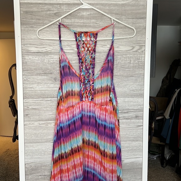 Multicolor Swim Cover Up Dress - Picture 6 of 7